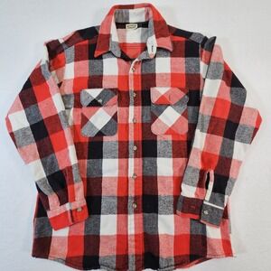 Five Brother Plaid Cotton Flannel Button Down Shirt  Mens Large Vintage 90's